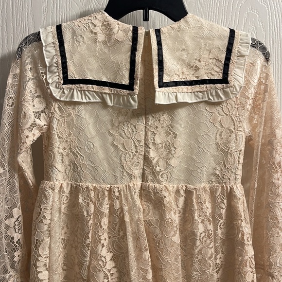 Girls boho casual lace dress size 10/12 - Picture 6 of 8
